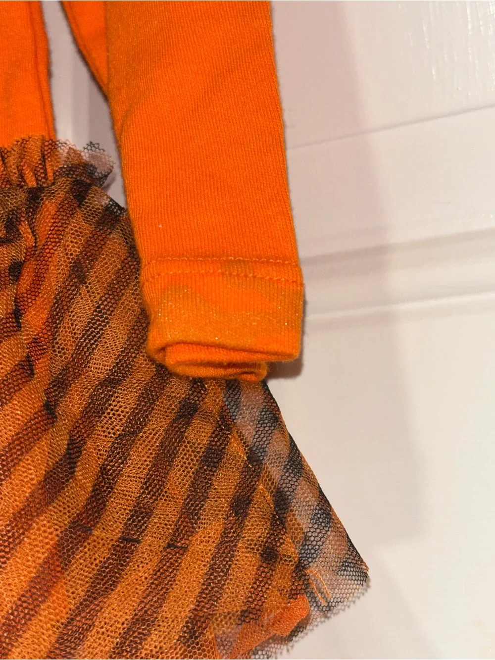 Carter's Orange Pumpkin Jack-O'-Lantern Tutu Bodysuit - Picture 4 of 5